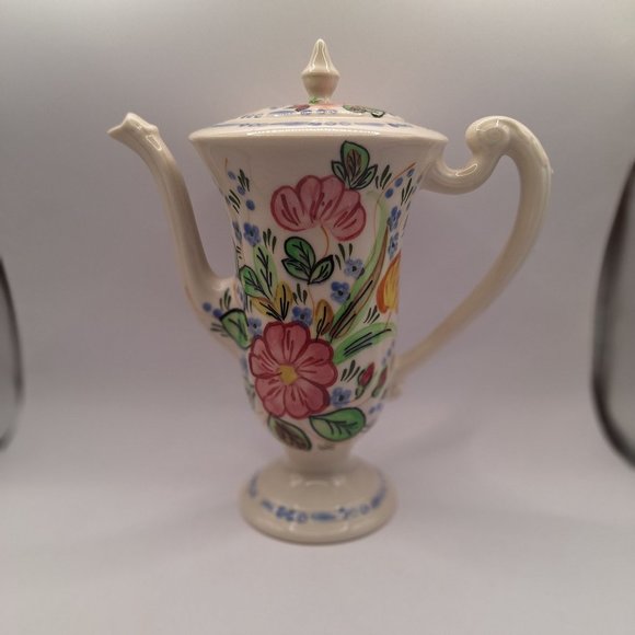 VINTAGE SOUTHERN BLUE RIDGE ROSE MARIE CHOCOLATE POT - Picture 3 of 10